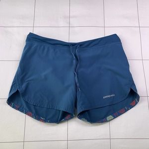 Patagonia Shorts Womens Medium Blue Nine Trails Running Athletic Hiking Active